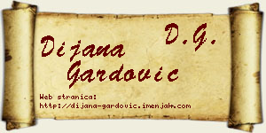 Dijana Gardović vizit kartica